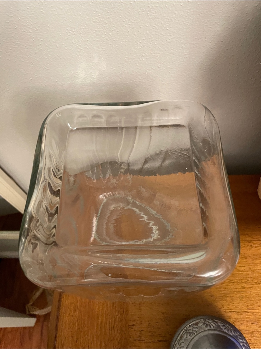 Large Ribbed Clear Glass Apothecary Jar Canister with Decorative Pewter Lid - Picture 8 of 14